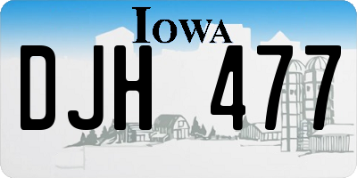 IA license plate DJH477