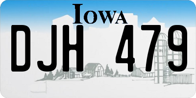 IA license plate DJH479