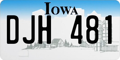 IA license plate DJH481