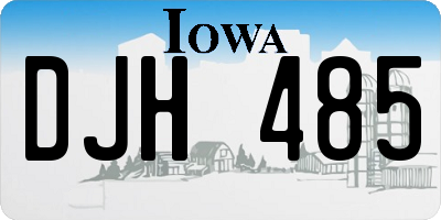 IA license plate DJH485