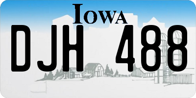 IA license plate DJH488