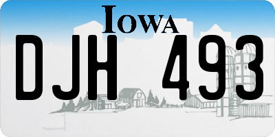 IA license plate DJH493