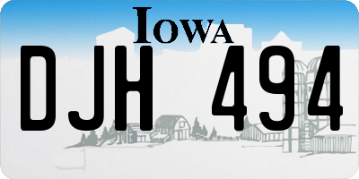 IA license plate DJH494