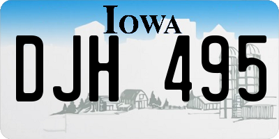 IA license plate DJH495