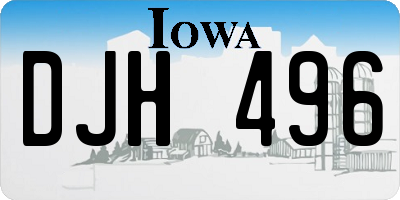 IA license plate DJH496