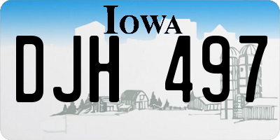 IA license plate DJH497