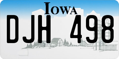 IA license plate DJH498