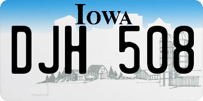 IA license plate DJH508
