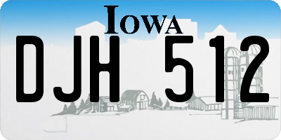 IA license plate DJH512