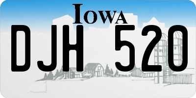 IA license plate DJH520