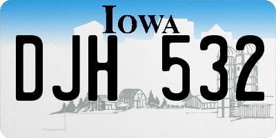 IA license plate DJH532