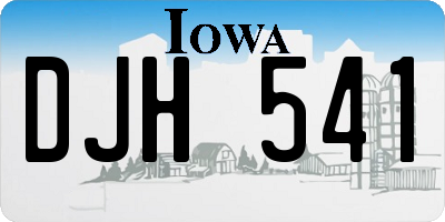 IA license plate DJH541