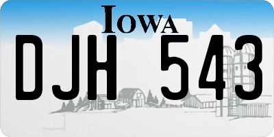 IA license plate DJH543