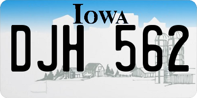 IA license plate DJH562