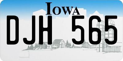 IA license plate DJH565