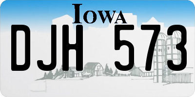 IA license plate DJH573