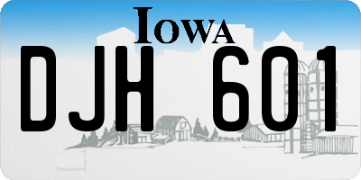 IA license plate DJH601