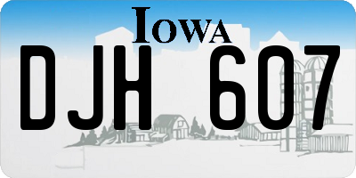 IA license plate DJH607