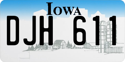 IA license plate DJH611