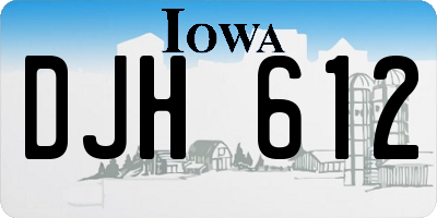 IA license plate DJH612