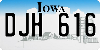 IA license plate DJH616