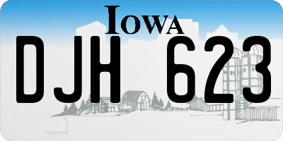 IA license plate DJH623