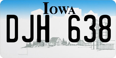 IA license plate DJH638
