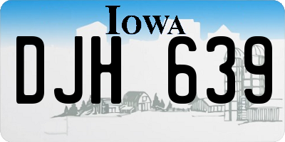 IA license plate DJH639