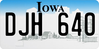 IA license plate DJH640