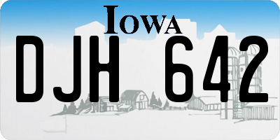 IA license plate DJH642