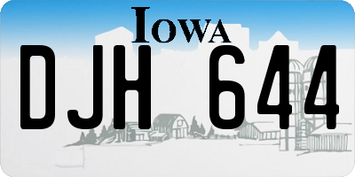IA license plate DJH644