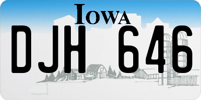IA license plate DJH646
