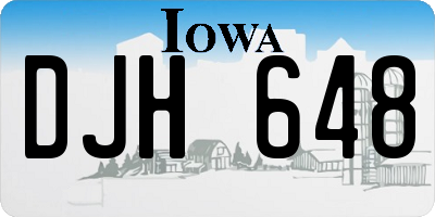 IA license plate DJH648