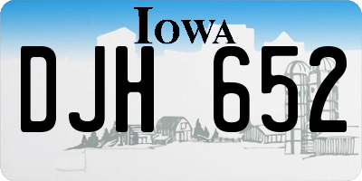 IA license plate DJH652
