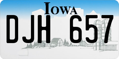 IA license plate DJH657