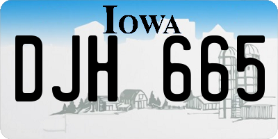 IA license plate DJH665