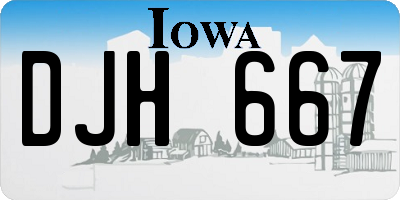 IA license plate DJH667