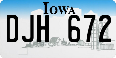 IA license plate DJH672