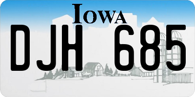 IA license plate DJH685