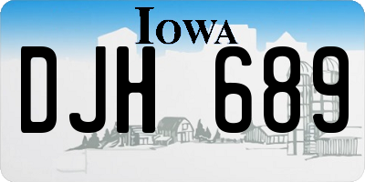 IA license plate DJH689