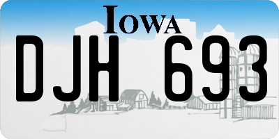 IA license plate DJH693