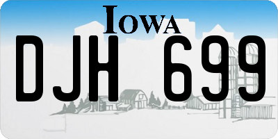 IA license plate DJH699