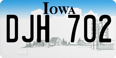 IA license plate DJH702