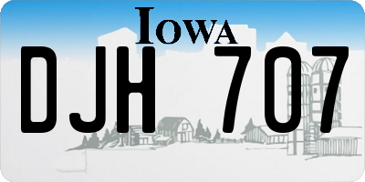 IA license plate DJH707