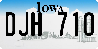 IA license plate DJH710
