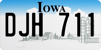 IA license plate DJH711