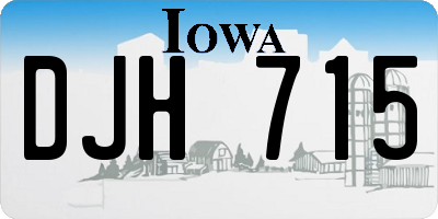 IA license plate DJH715