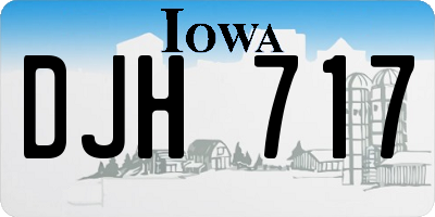 IA license plate DJH717