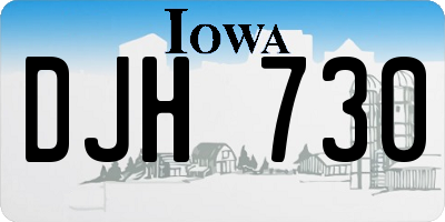 IA license plate DJH730