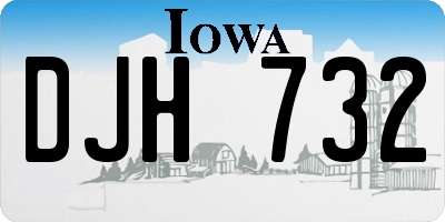 IA license plate DJH732